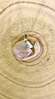 Hazel Dormouse Pendant (Silver)